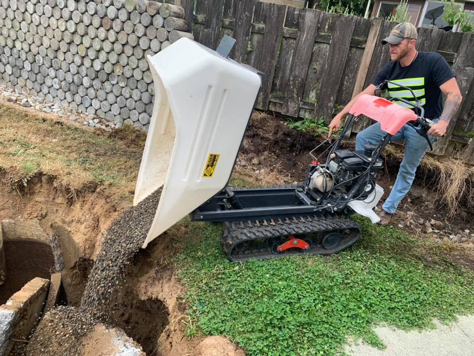 Backyard French Drain & Regrade — Marysville
